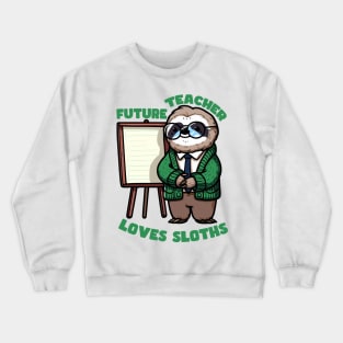 Future Teacher Loves Sloths Crewneck Sweatshirt